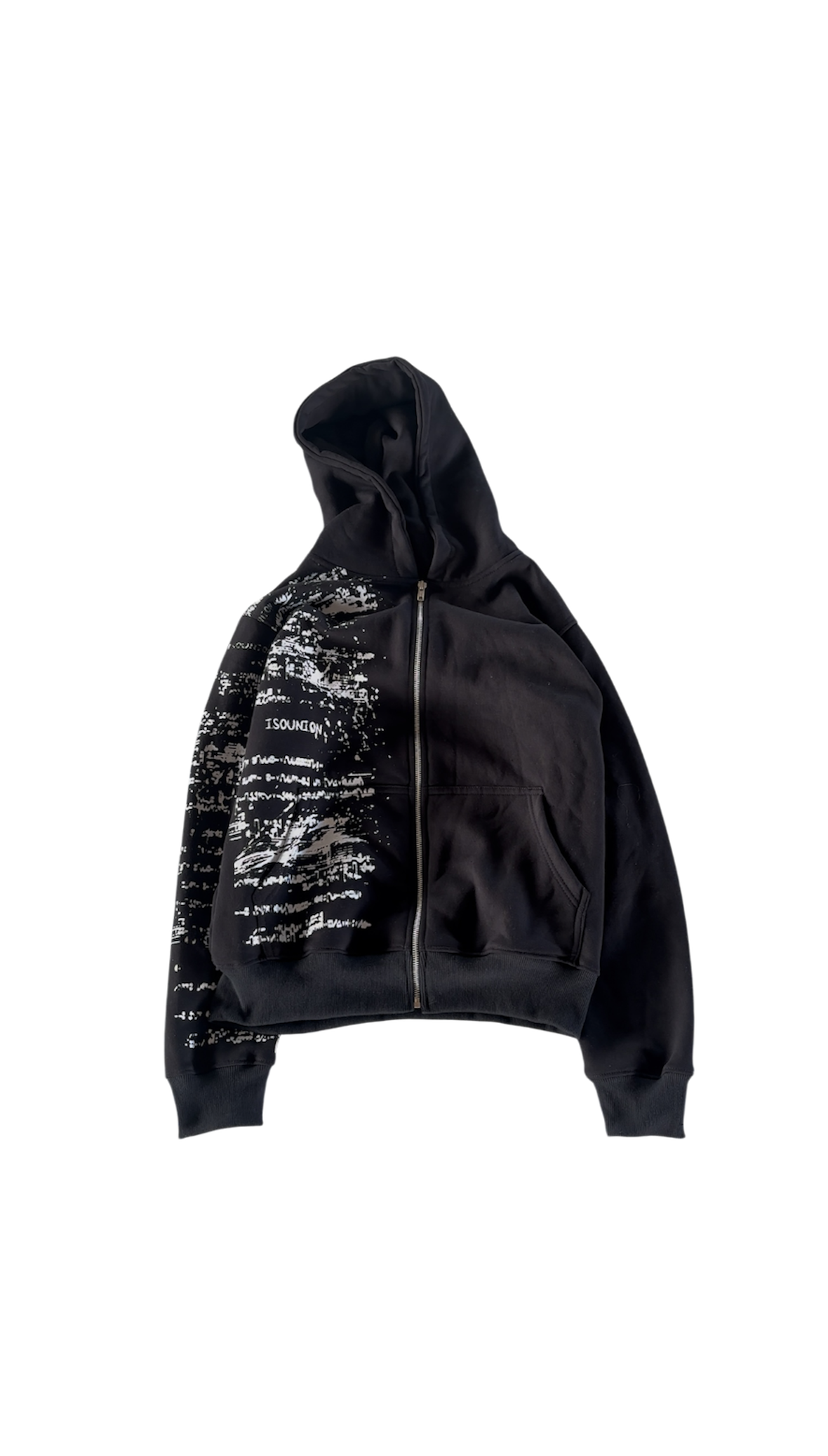 Distorted zip up
