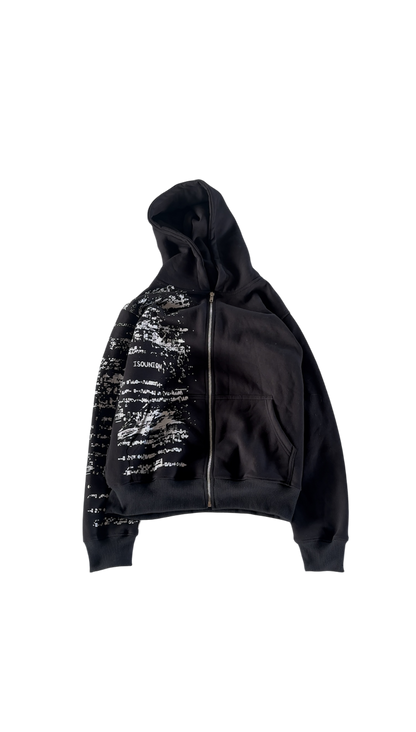 Distorted zip up